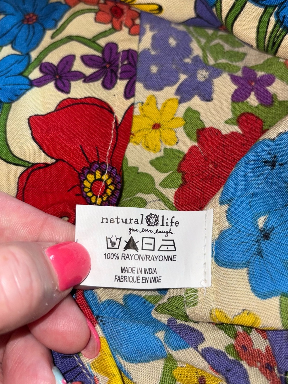 NWT Natural Life Patti Side Slit Maxi Dress Retro Floral Pockets XS/S - Picture 6 of 7